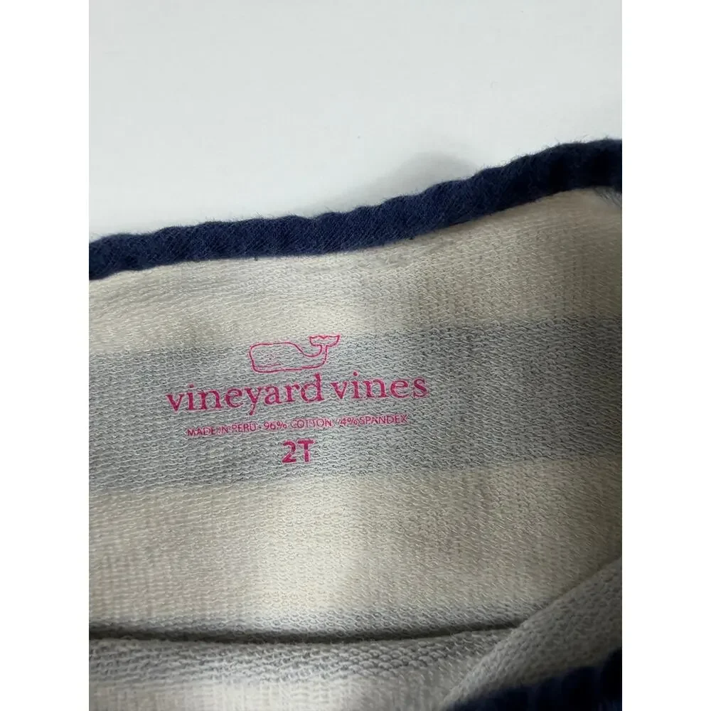 Vineyard Vines Whale Stripe Peplum Top & Whale Print Leggings Set Size 2